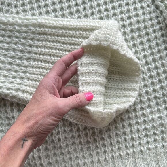 Anthropologie Maeve Dionne Sweater Women's‎ XS Mint Green Nylon Bell Sleeve Soft - Picture 9 of 15